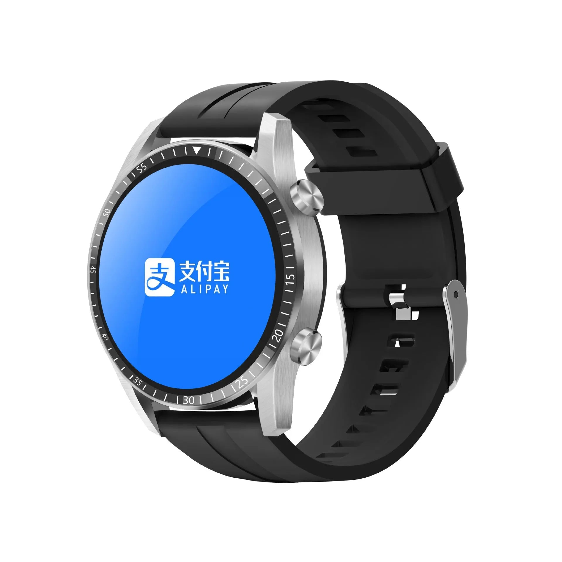 Round 46mm smart watch with Bluetooth calling on a wrist, showing a touchscreen display.