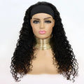 Brazilian water wave headband human hair wig in photo colour, real hair for ladies, 10 inch length