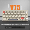 Chidu V75 aluminum CNC mechanical keyboard with 81 keys and RGB backlighting