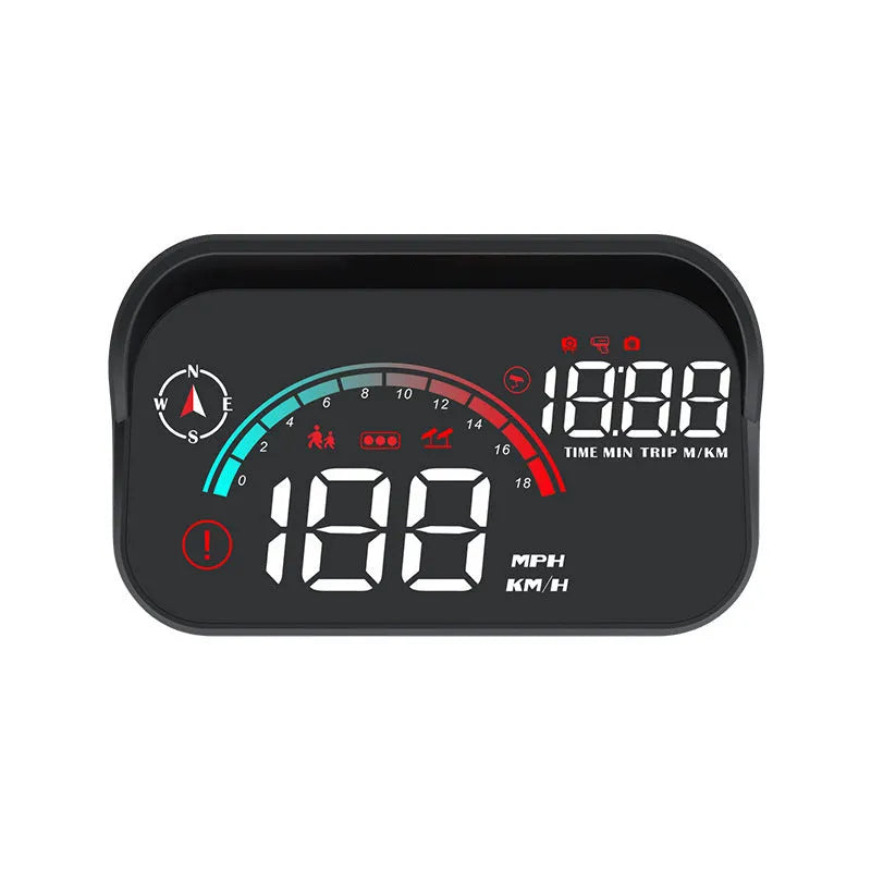 Black car head-up display projector with M22 GPS and speed compass functionality