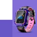 Green children's phone watch with touch screen and silicone wristband showing time display