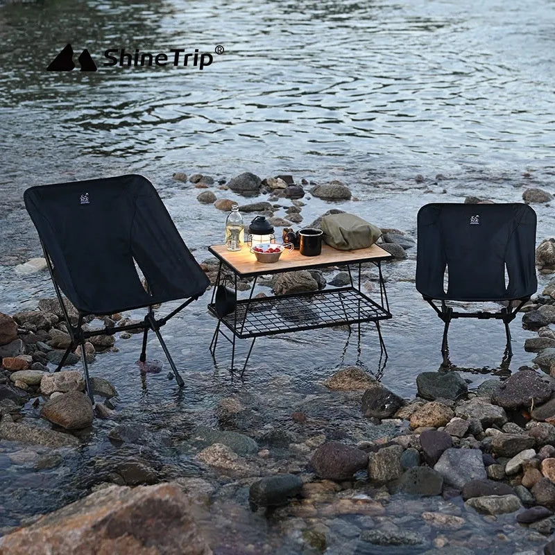 Aluminium alloy folding moon chair with Oxford cloth seat in army green colour