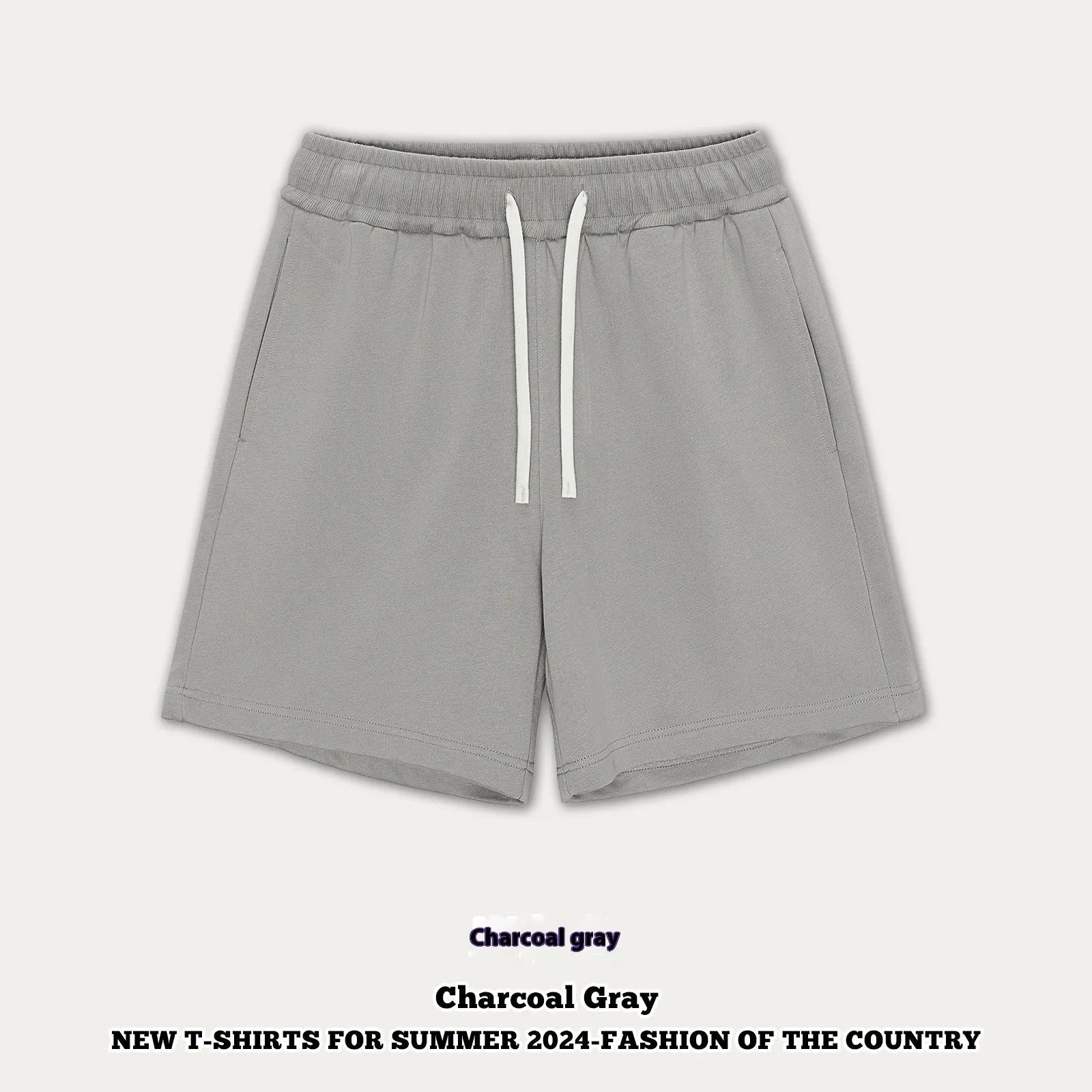 Cotton denim summer shorts for baby boy or girl in loose fit with five colour options