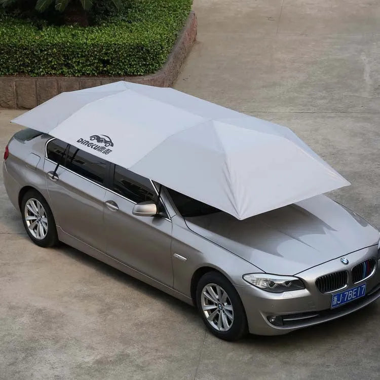 Auto Supplies fully automatic mobile insulated carport tarpaulin Oxford cloth polyester UV protection 400x210cm blue canvas