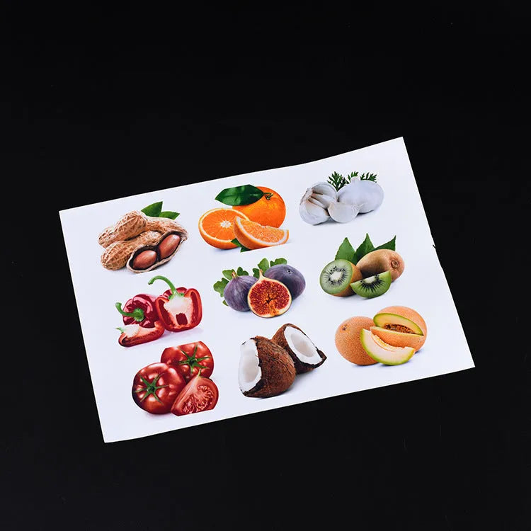 A4 matte black PVC self-adhesive printing label sheets in fine sand finish, 50 sheets per pack