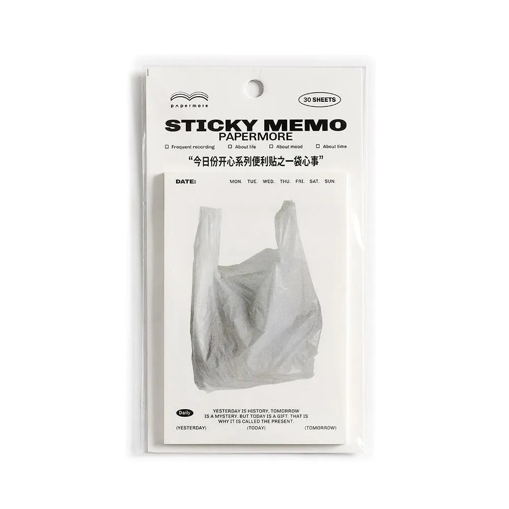 Happy Series A6 message sticky notes in four cover colour options showing 30-page non-adhesive notepad