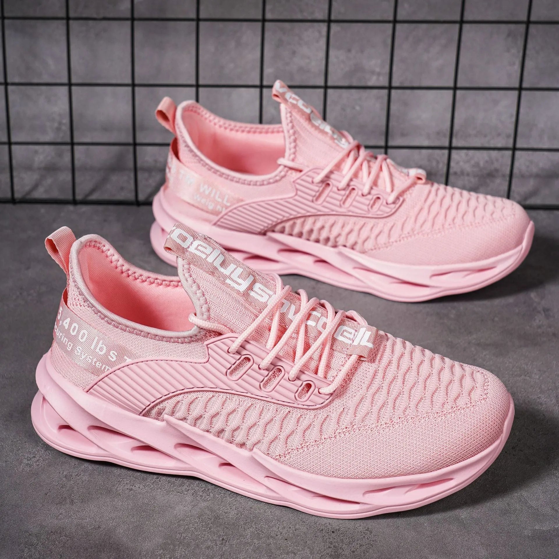 Women's FlyKnit casual shoes with mesh upper in solid colour options