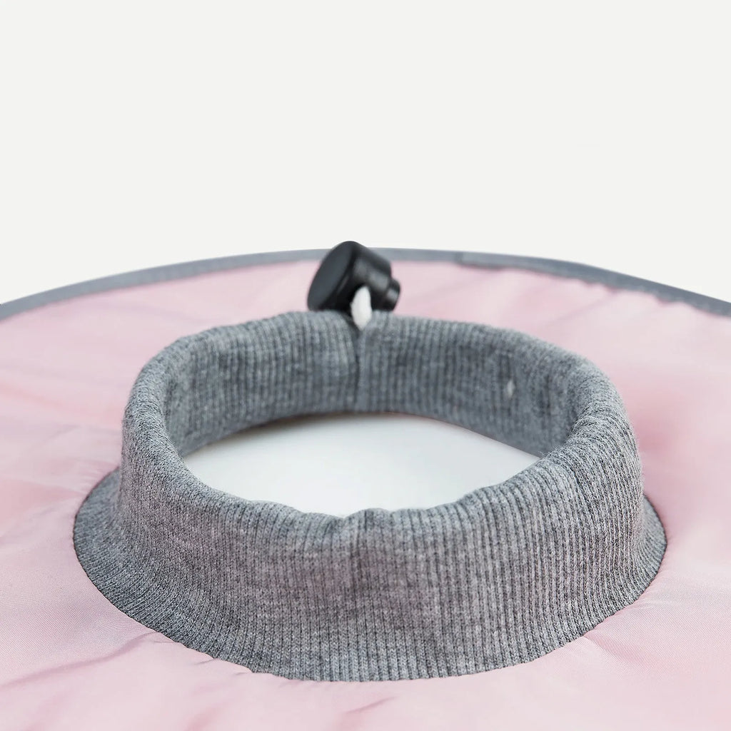 Cloth circle collar cat collar made from polyester in light blue colour, size M