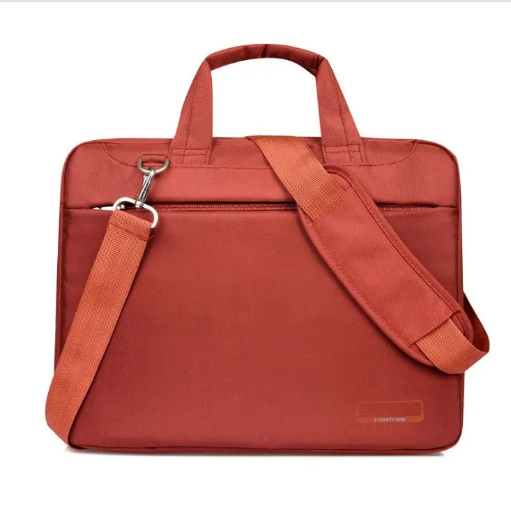 Dixie one shoulder laptop bag in Oxford cloth with zipper, black, multiple internal pockets