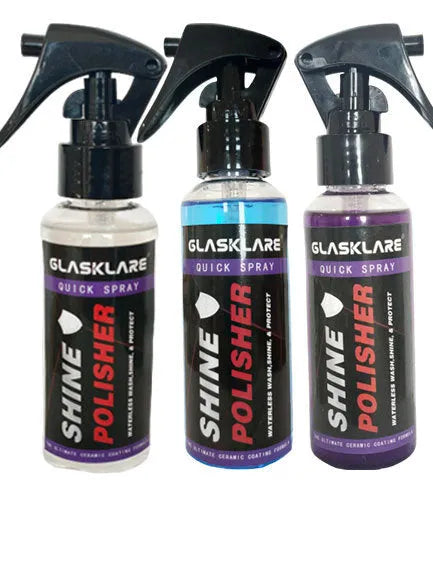 9H crystal car paint plating waterless wash product 50ml and 110ml bottles blue violet transparent