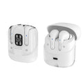 DX16 Couple Bluetooth Headset wireless earbuds in Black with digital display and in-ear design