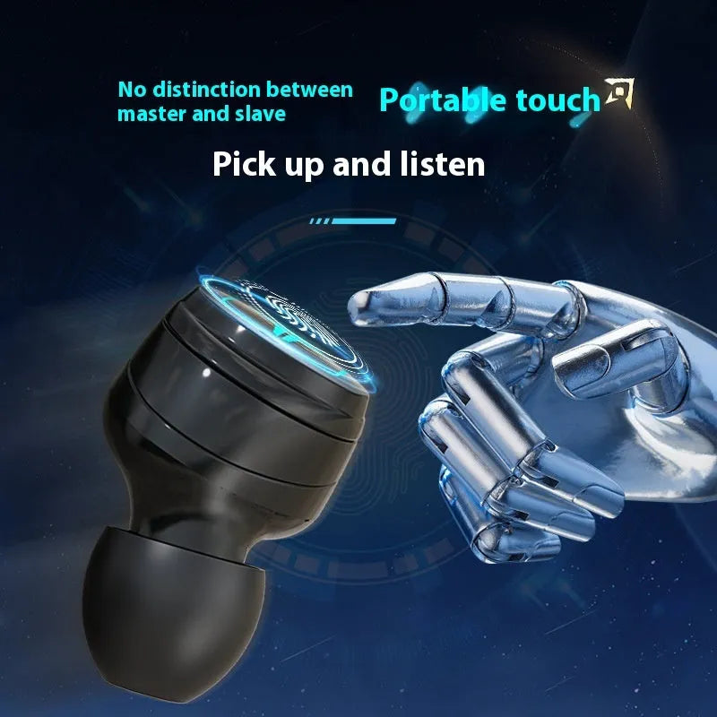 M58 wireless Bluetooth headset in gray with digital display and breathing light for gaming and sports