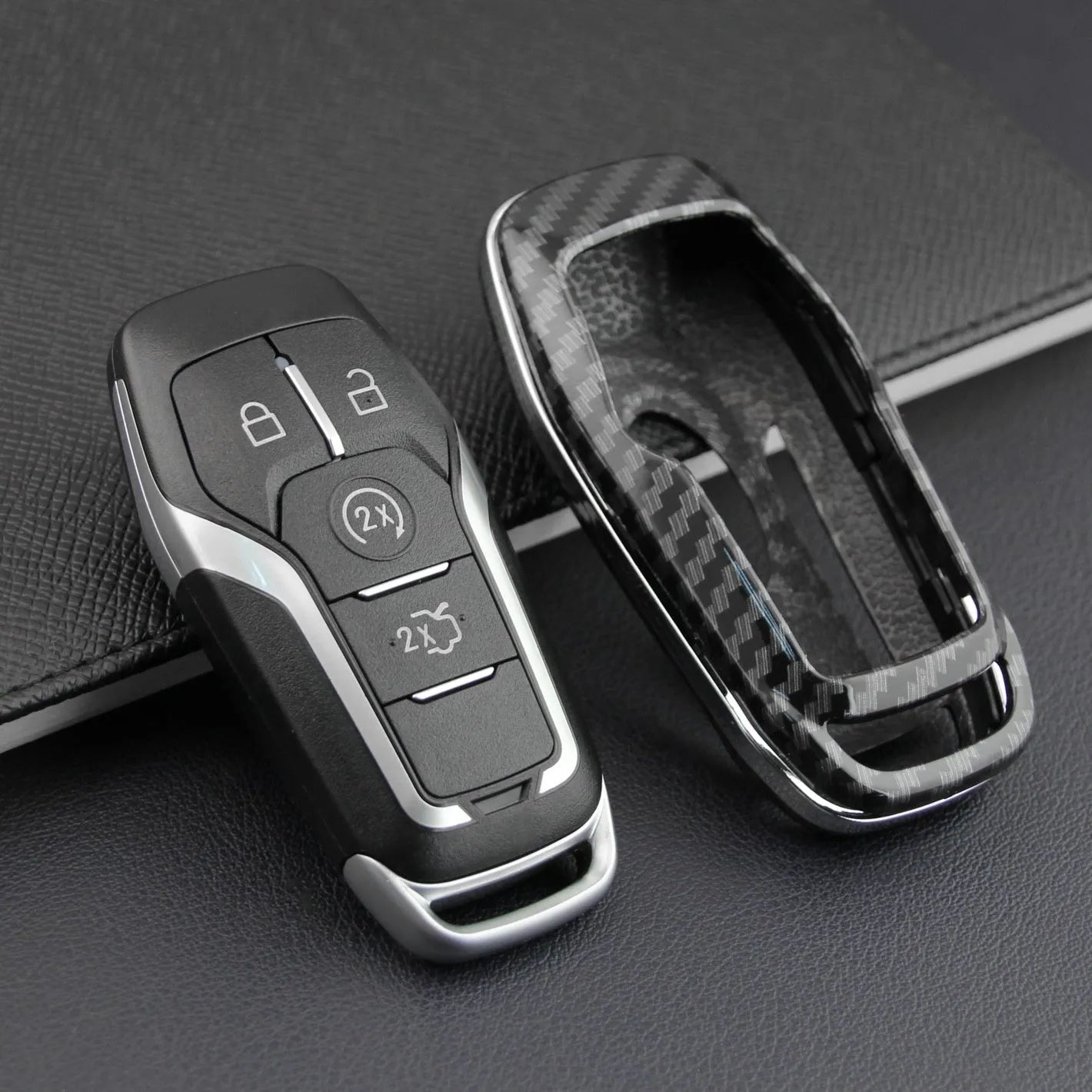 Plastic remote control protective shell for car keys with single shell design