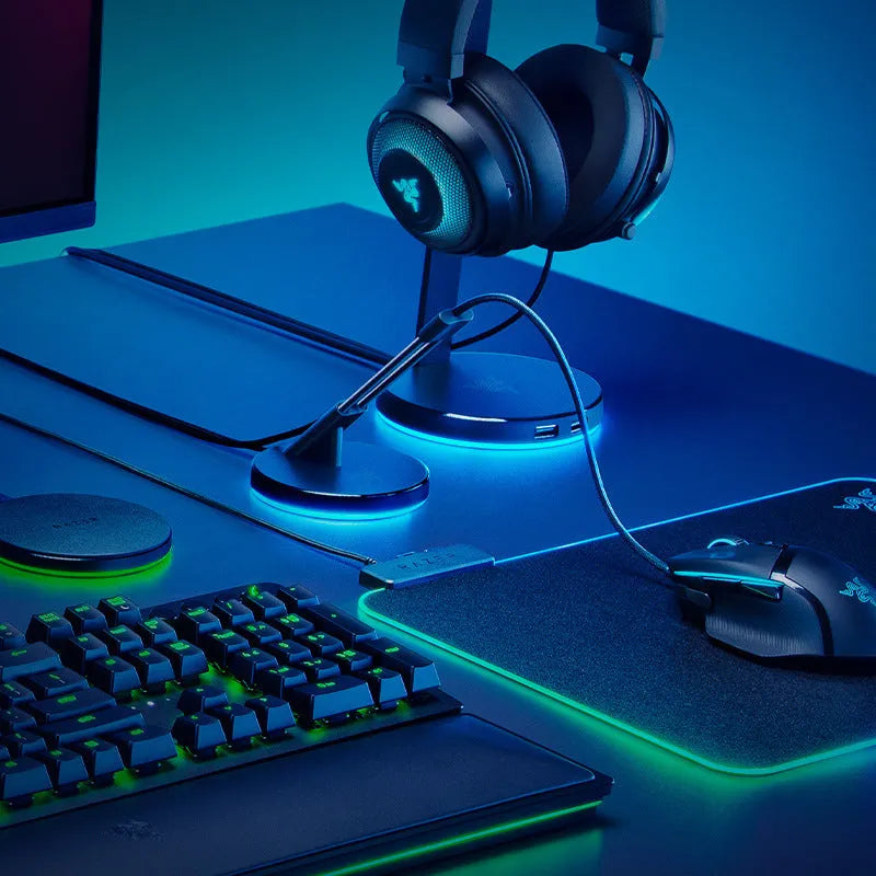 Thunder Snake Mouse Fastener V3 Magic Colour version with RGB lighting and spring arm for cable management