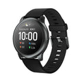 Haylou LS05 Black smart watch with 1.28 inch TFT screen, round 45.3mm alloy case, silicone band, heart rate and sleep monitor