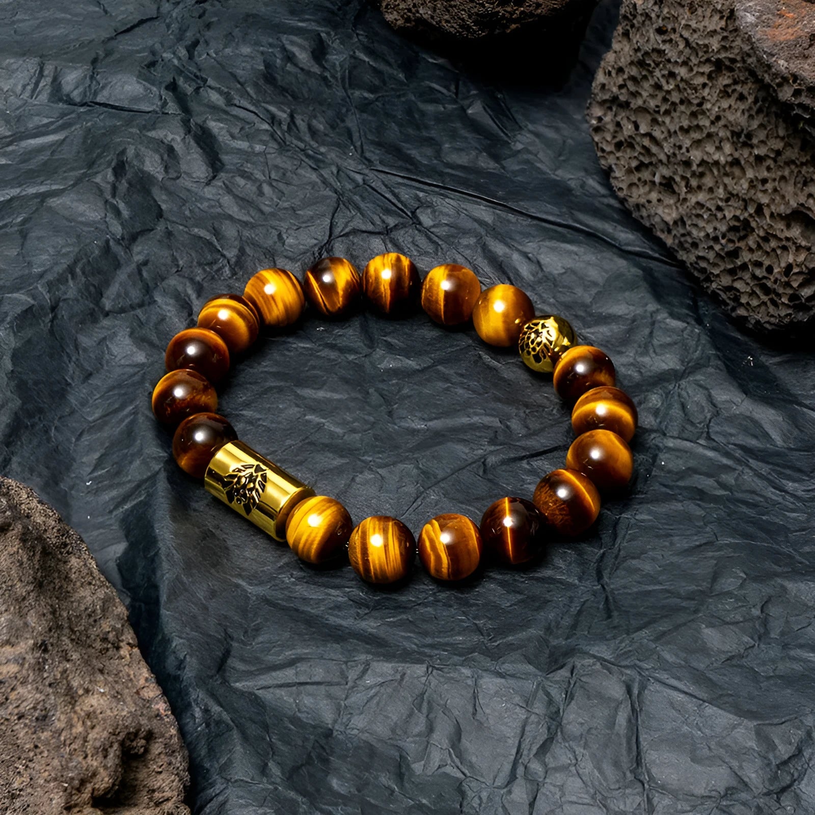 Black and white bodhi seed ethnic bracelet with geometric beads, shown in classic and mini sizes.