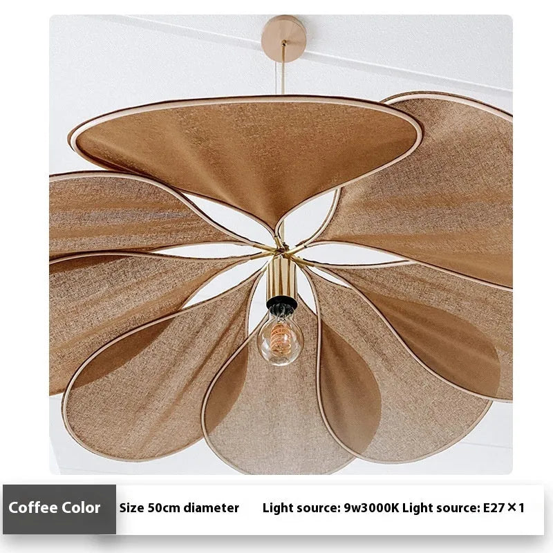 Bohemian-style fabric hanging chandelier in a choice of colours and diameters.