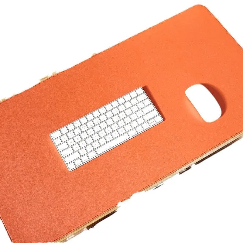 Cork leather table mat with thickened PVC in solid colour, machine-made finish