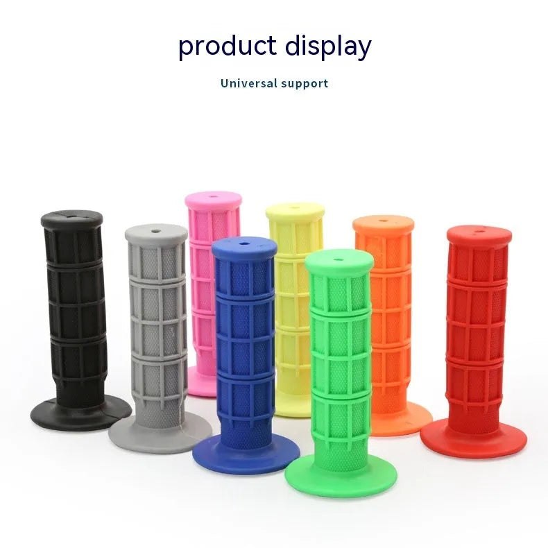22mm motorcycle handlebar grip covers in eight colour options showing rubber construction