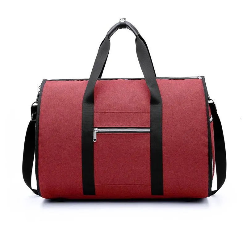 Medium cylinder travel bag in waterproof Oxford cloth, shown in black, with a zipper opening.