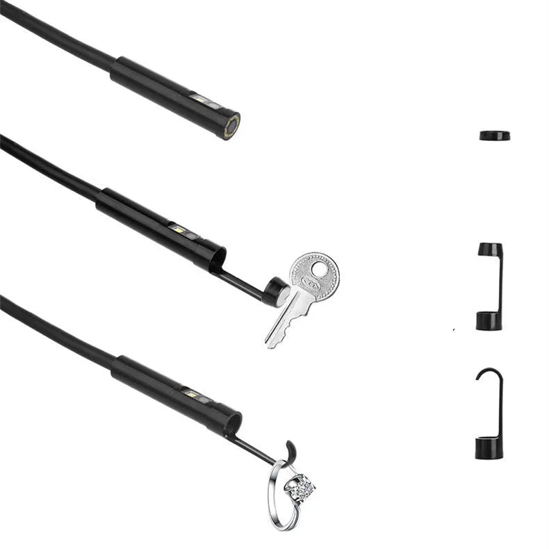 F300 wireless dual lens endoscope with 5.5mm and 8mm IP68 waterproof probes and accessories