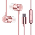 In-ear music video headphones in black, gold, pink or silver colours with 10mm horn diameter