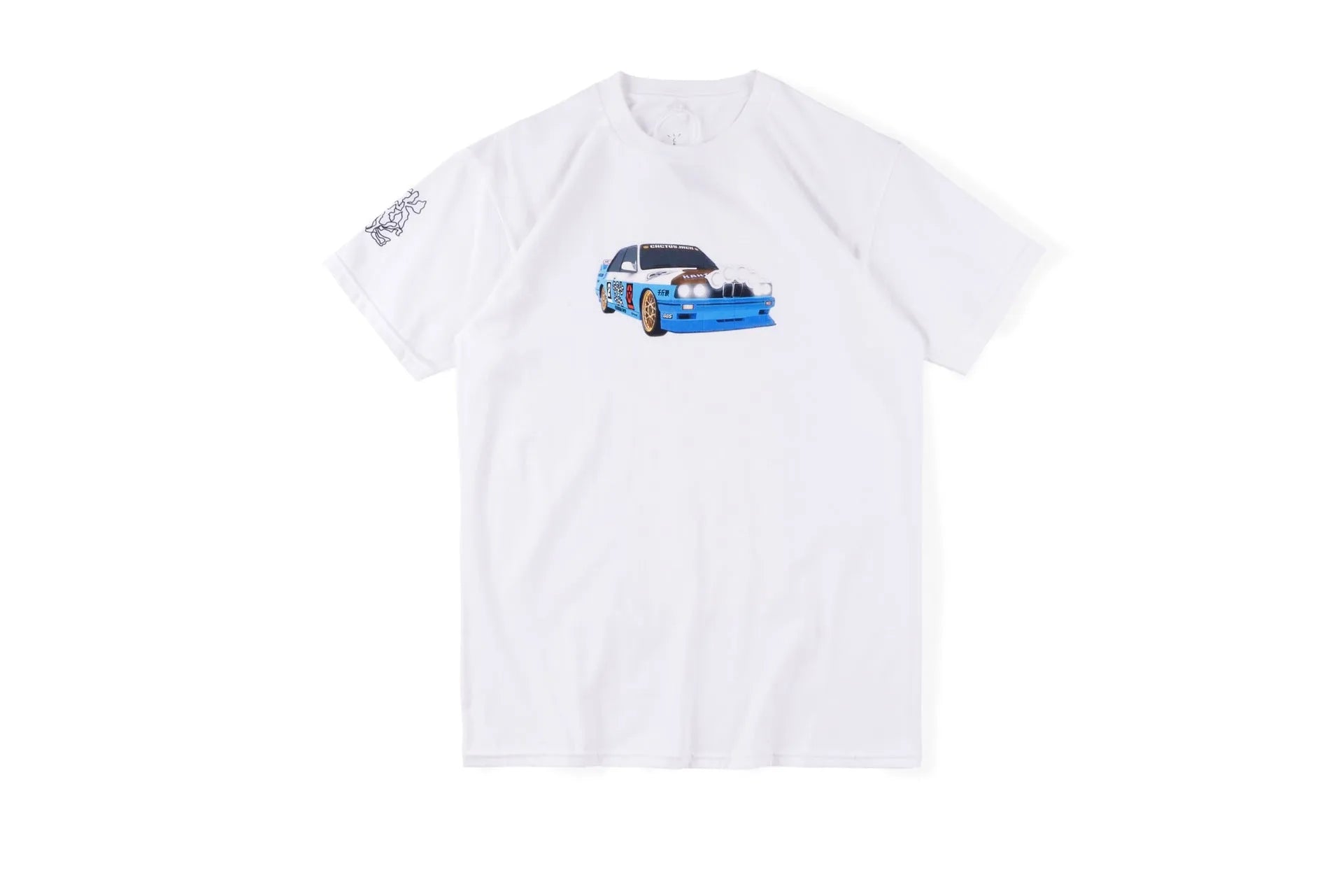Cotton animal print T-shirt for men and women in black, leisure casual wear