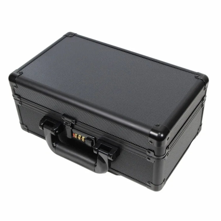 Black Diamond single card aluminum alloy storage box with sponge lining in black colour