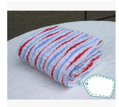 Cotton gauze baby blanket 120x120cm combed cotton muslin swaddle with balloon elephant print