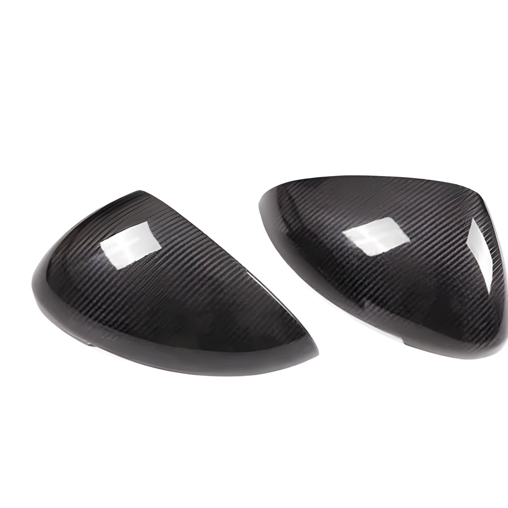 Matte black true carbon fibre rearview mirror cover for Porsche Macan (2014-2022 model)