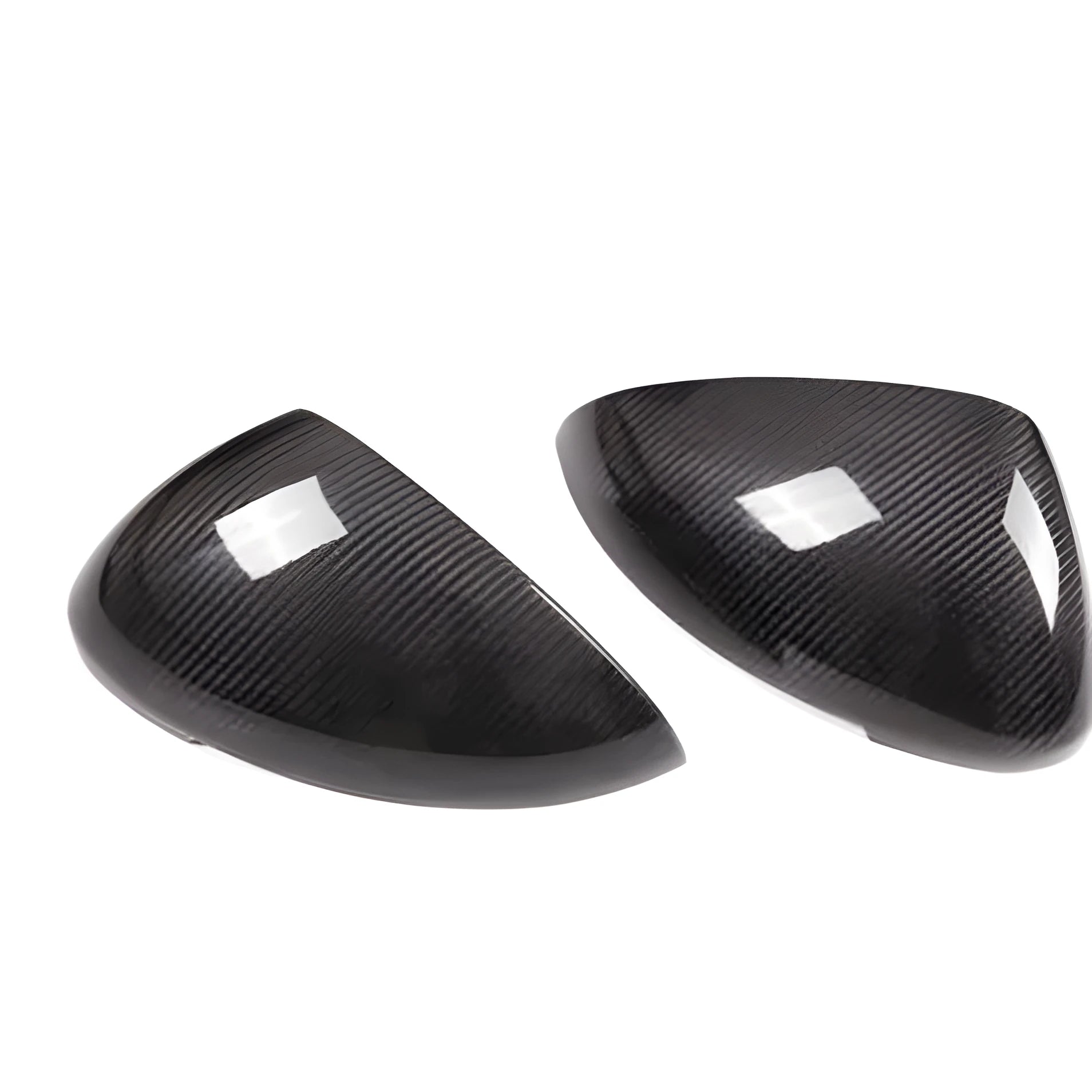 Matte black true carbon fibre rearview mirror cover for Porsche Macan (2014-2022 model)