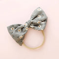 Children's knotted bow hair ring made of cloth in a Princess series Snow White design.