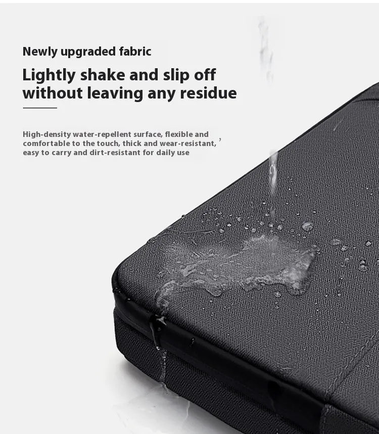 Men's 14-inch laptop sleeve bag in Oxford fabric, lightweight and shockproof, Dark Gray colour