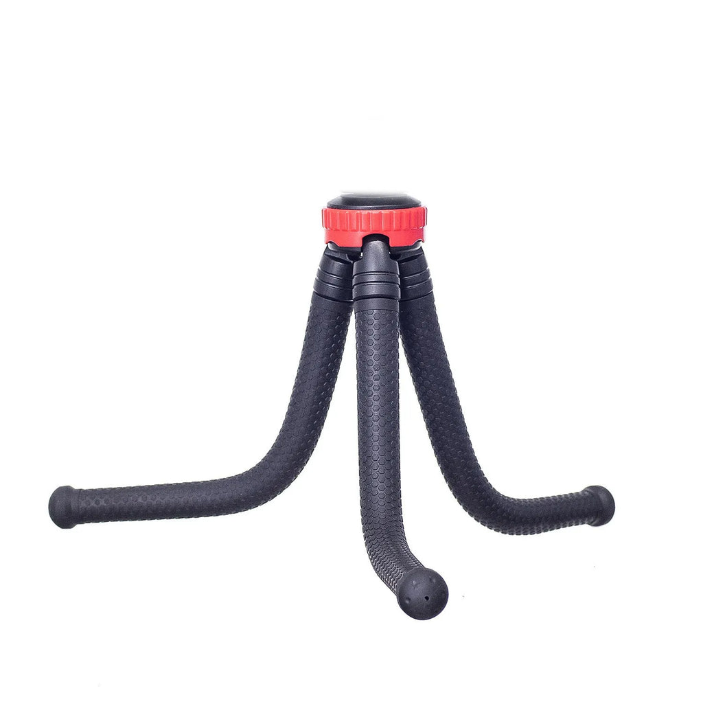 Black octopus tripod stand with flexible legs and a spherical gimbal head, shown extended to 30cm.