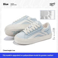 Women's low-top lace-up board shoes with vulcanised rubber sole and round toe in multiple colour options.