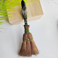 Natural chalcedony crystal single pointed column broom magic prop in oval shape, American style