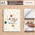 A5 thickened loose-leaf notebook with detachable coil and cute cover, 60 sheets, student stationery