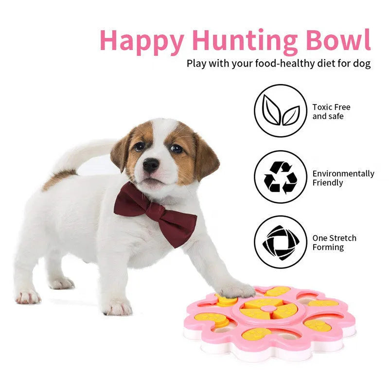 Dog food tray in PP plastic, available in Blue and Pink colour options for pet feeding