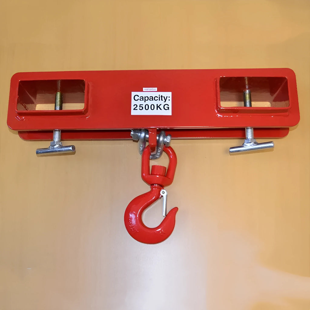25T capacity rotatable forklift hook with safety locking device for mobile crane conversion