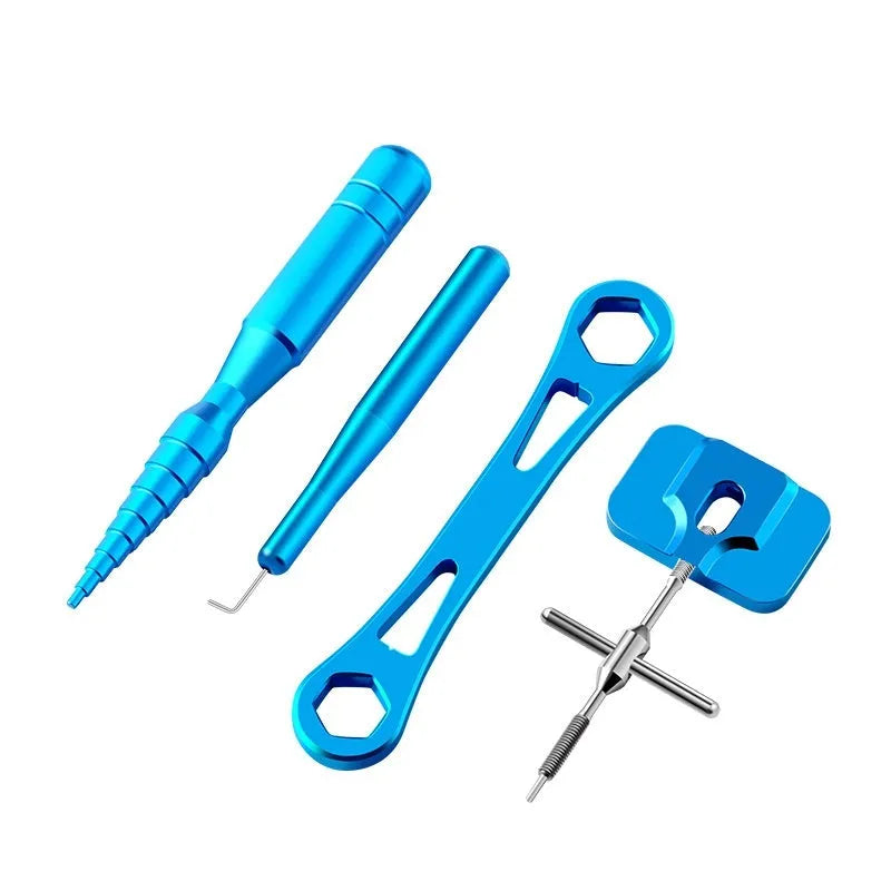 Spinning reel repair wrench disassembly set in aluminium alloy for fishing reel modification