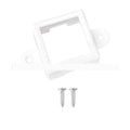 White plastic LED lampshade measuring 1.7cm by 6cm for bulb protection