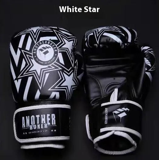 Professional gold children's boxing gloves in vertical style for Sanda training.