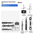 Spinning reel repair wrench disassembly set in aluminium alloy for fishing reel modification