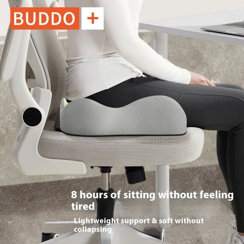 Memory foam seat cushion for waist and back support in grey colour option