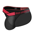 Men's transparent ice silk breathable underwear with large V gradient design in red, black and white colours