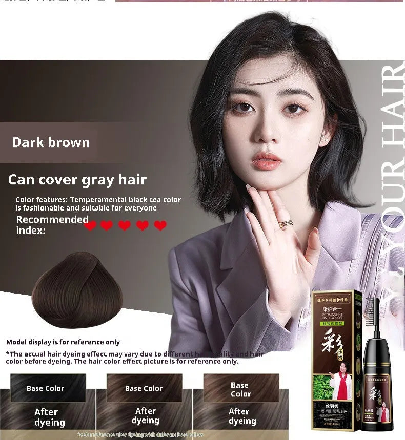 Plant Pure Hair Dye Cream 400ml plastic container for white hair coverage in multiple colours
