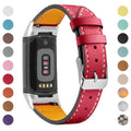 Genuine cowhide leather strap for Fitbit Charge 5 and Charge 6 in various colours
