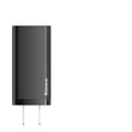 65W dual port gallium nitride charger with indicator light in black and white for 220V US outlets