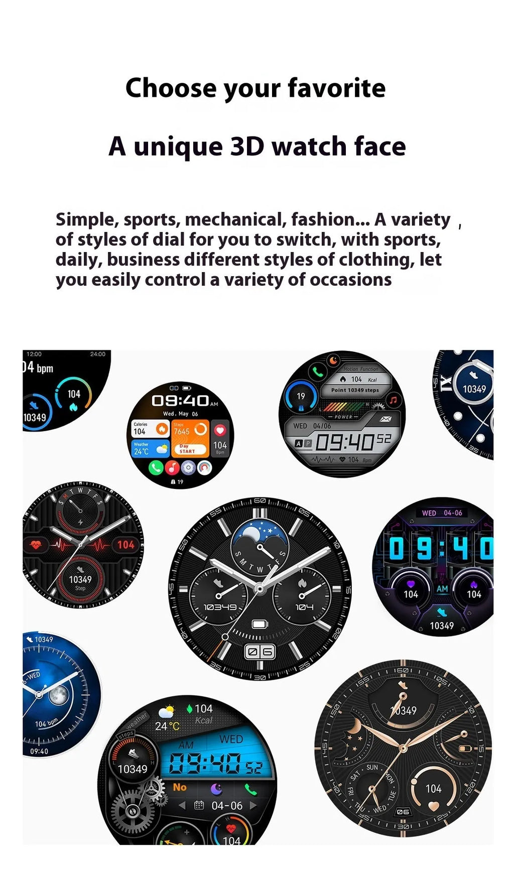 Black silicone strap silver case smartwatch with Bluetooth calling and health monitoring display