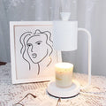 European-style metal aromatherapy lamp with dimmer switch and white finish